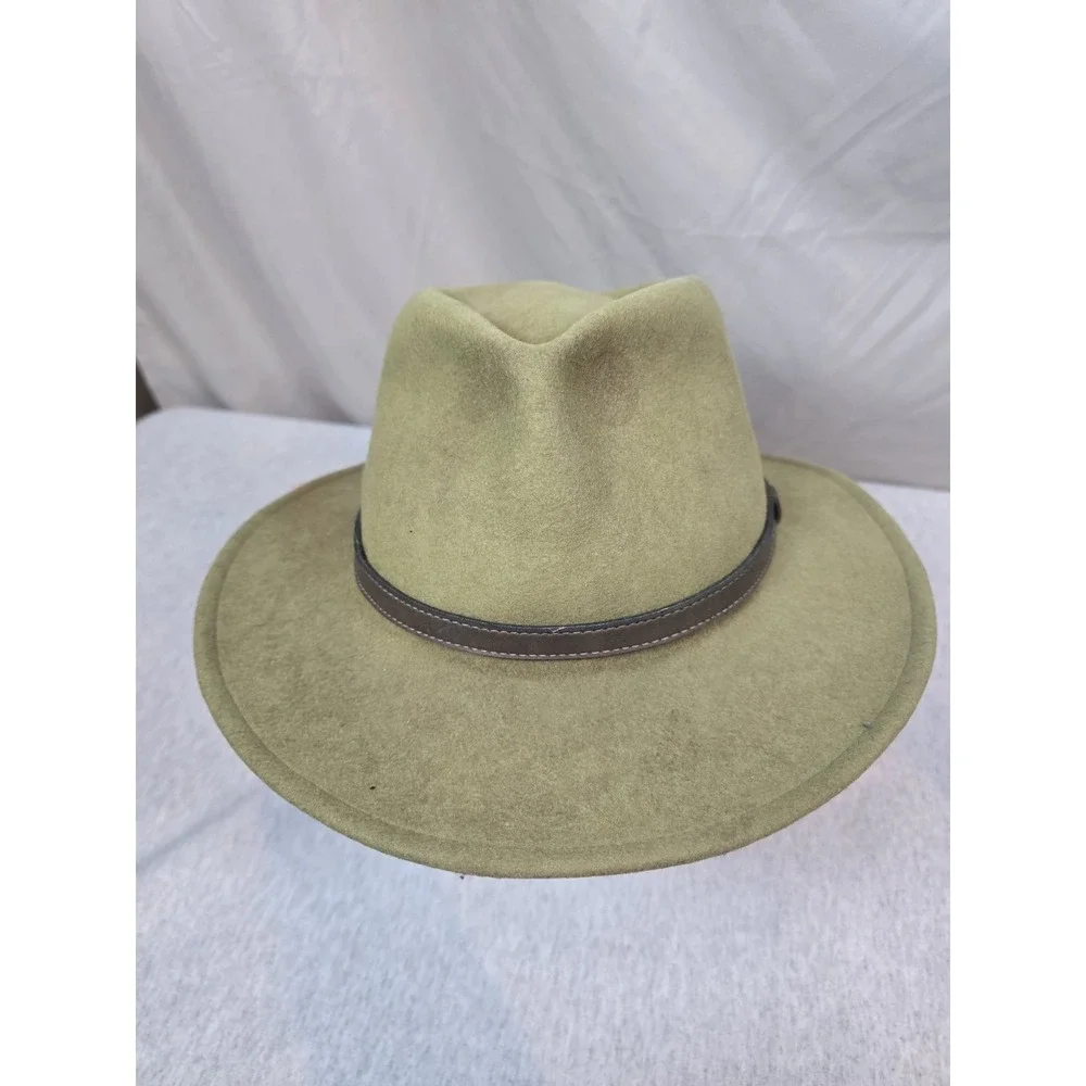 Dorfman Pacific Brown Wool Felt‎ Fedora Hat Indiana Jones Made In The USA XL